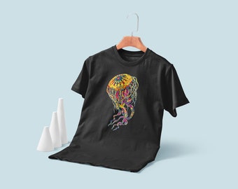 Trippy Psychedelic Rainbow Jellyfish T-Shirt