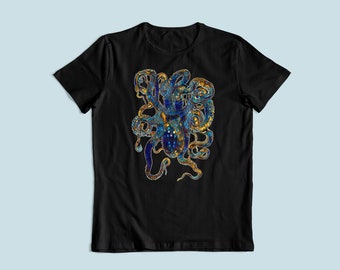 Trippy Psychedelic Painted Octopus T-Shirt