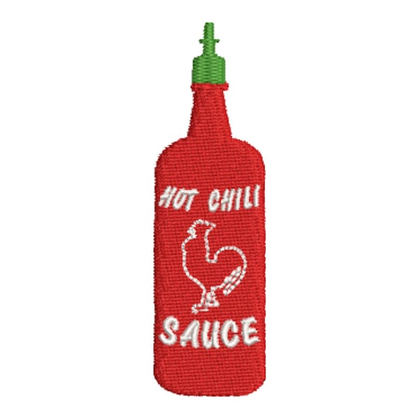 sriracha embroidery file - Digital Download -  Machine Embroidery - Instant Download - pes - jef - exp - dst - hus - xxx - pcs - vip- vp3