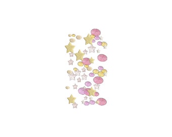 star confetti embroidery file - Digital Download -  Machine Embroidery - Instant Download - pes - jef - exp - dst - hus - xxx - pcs - vip