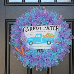 Easter/Spring Carrot Patch wreath