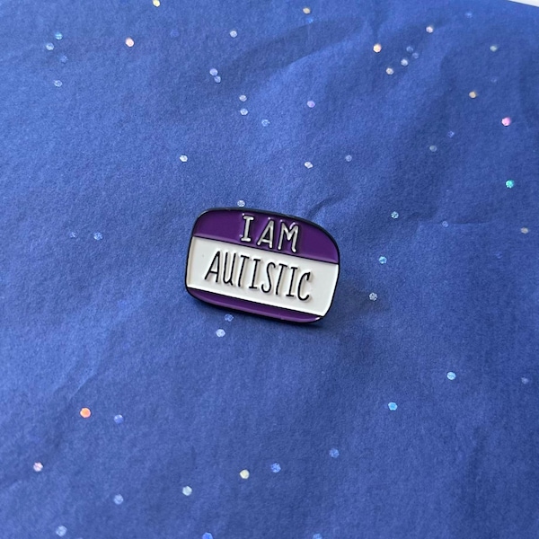 I Am Autistic – Emaille pin/badge autisme, accessoire neurodiversiteitsverklaring