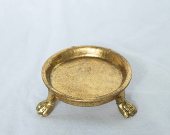 GOLD CLAWFOOT DISH 4.5