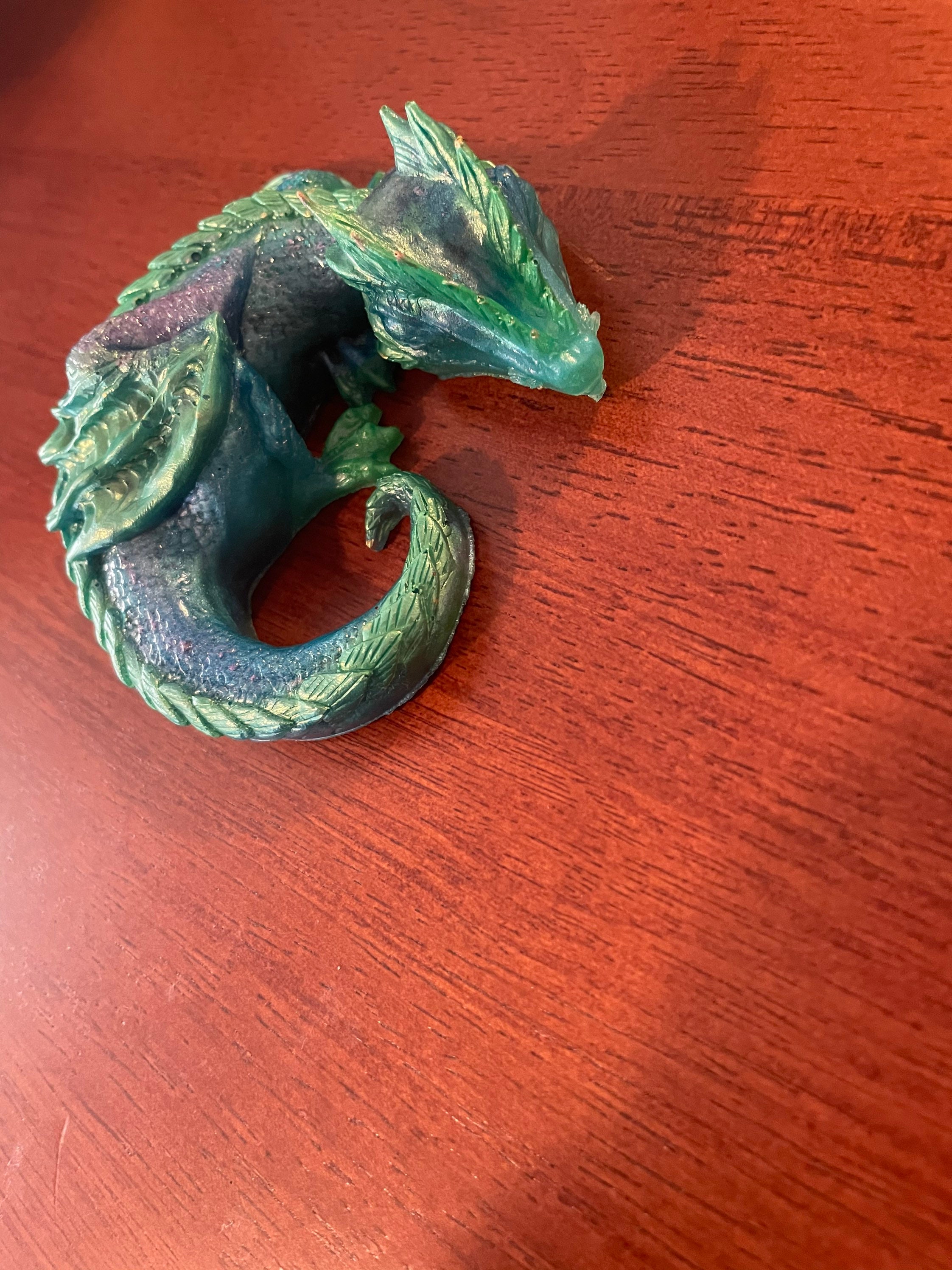 Baby Dragon Resin Dragon Statue. Etsy