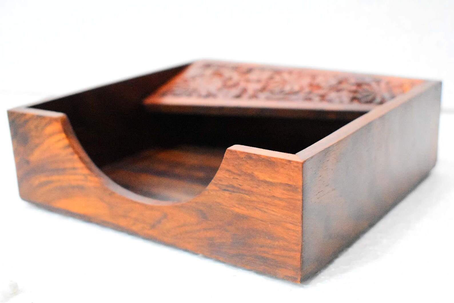 Handcrafted Tissue Holder//Elegant Wooden Tissue Holder Etsy