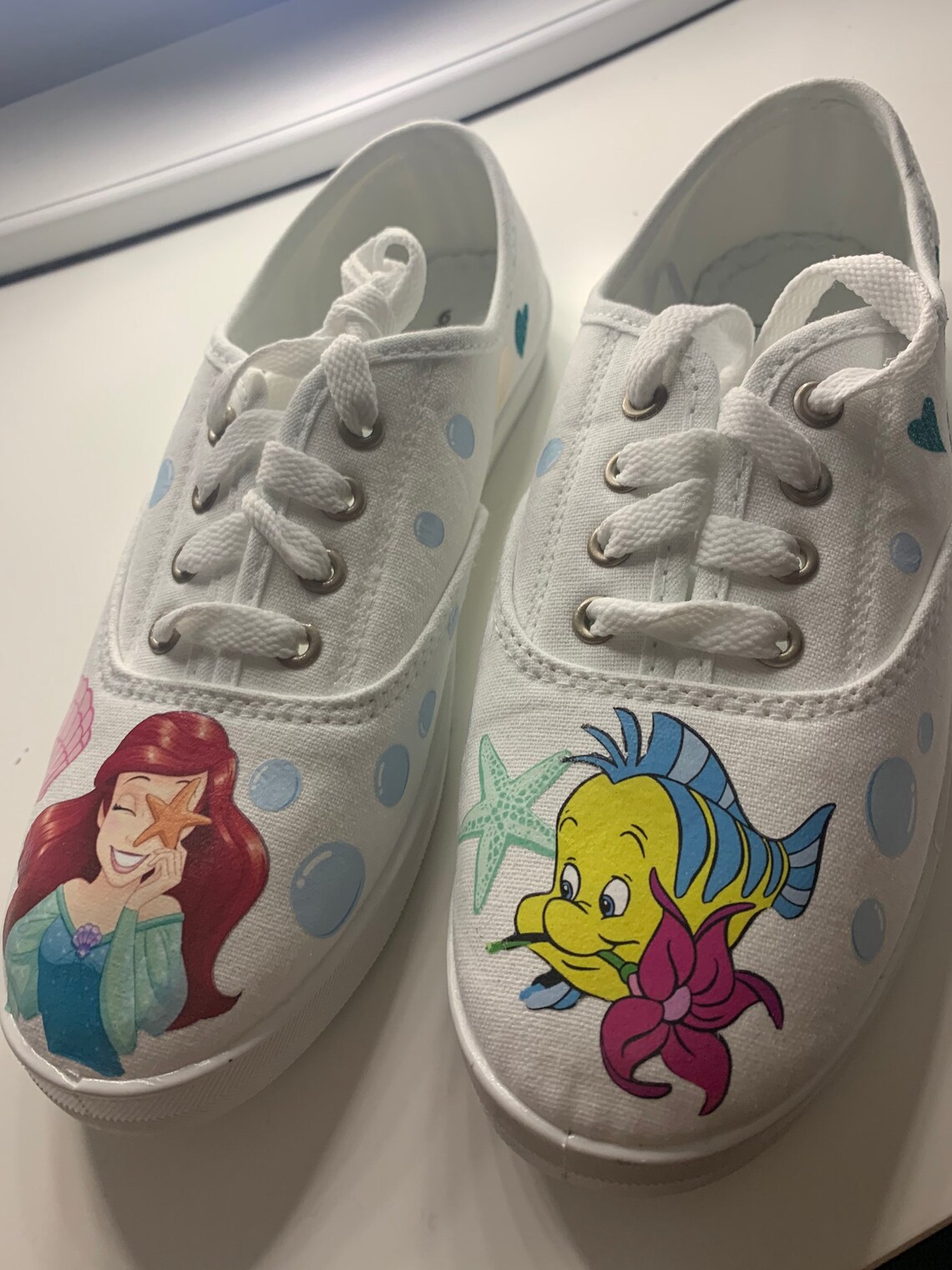 The Little Mermaid Custom Shoes Womens Shoes ariel & Etsy