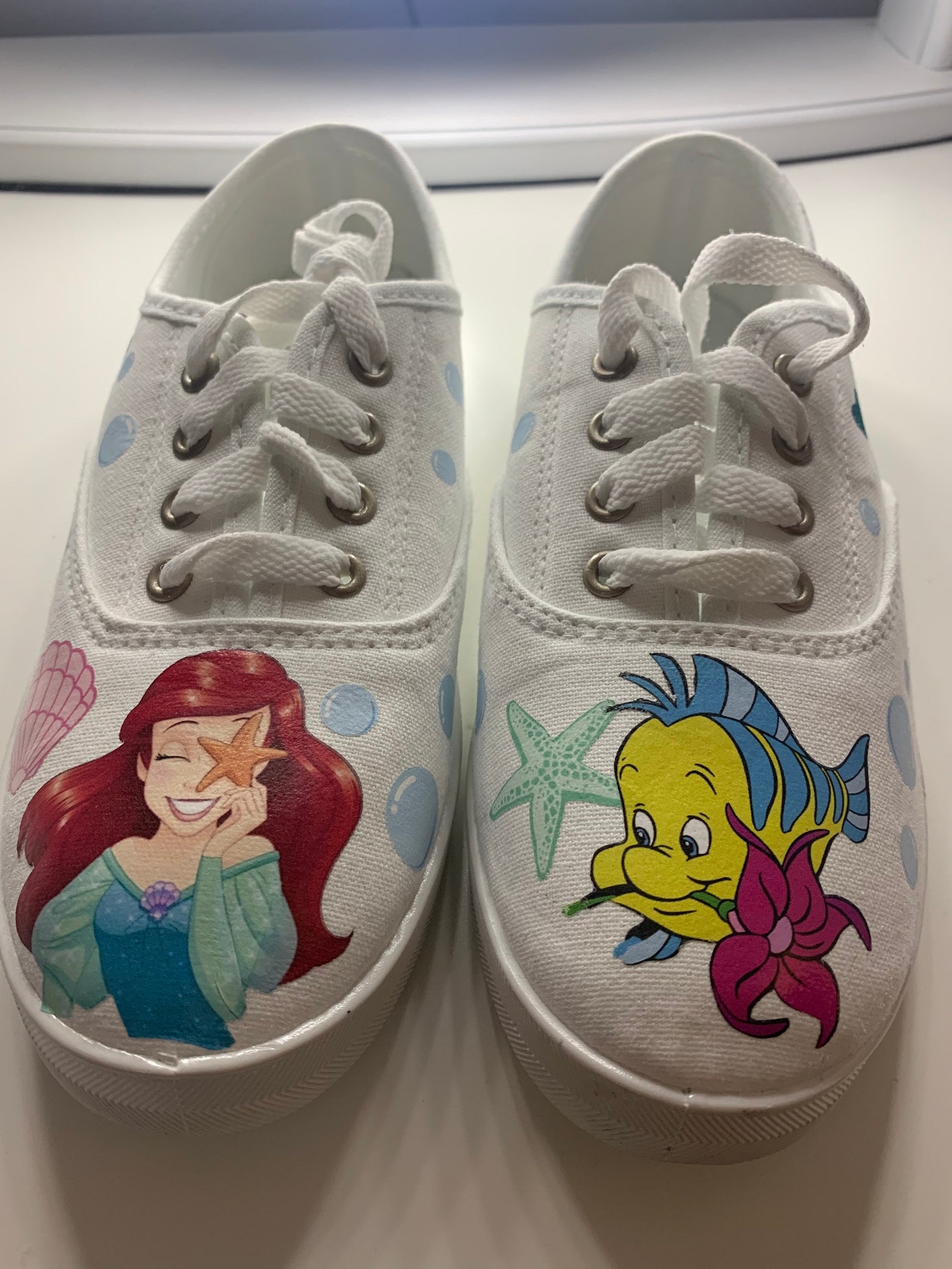 The Little Mermaid Custom Shoes Womens Shoes ariel & Etsy