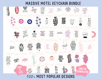 Motel Keychain SVG Bundle: Retro Hotel Designs (Digital Download)