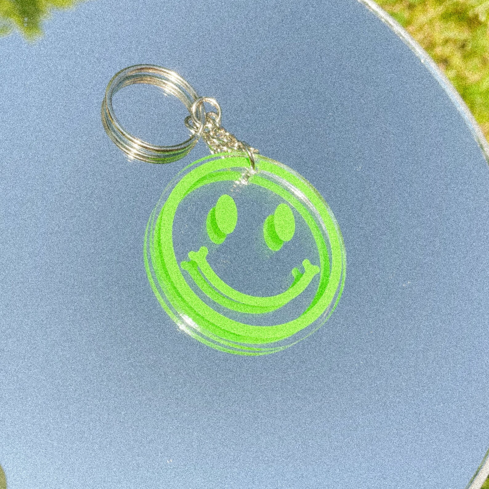 Smiley Face Keychain clear acrylic keychain Inspiring Etsy