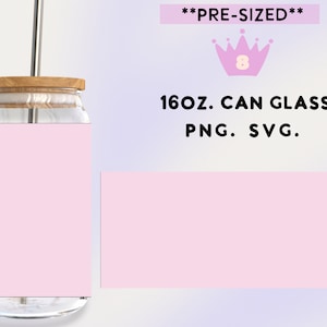Leere Vorlage SVG für Libbey Bierdose Glasverpackung 16 oz | Cricut svg Vorlagen | SVG- und PNG-Schnittdateien | Kaffeeglasdosen Vorlage