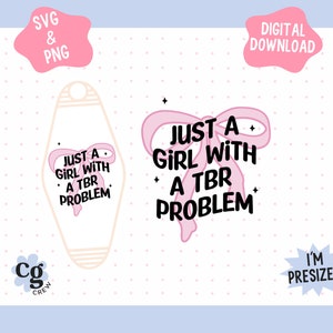 TBR Problem Motel Keychain SVG | Trendy Bookish Sublimation PNG Design for Sweatshirt, Mugs, and more - Commercial Use Files