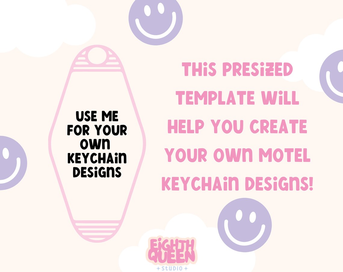 Motel Keychain Template Presized | SVG Files for Cricut | Hotel ...