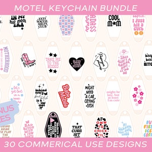 Motel keychain SVG BUNDLE, Cricut cut files, hotel keychain svg, Retro motel Keychain, Libbey Glass svg, Western svg, Mothers day gift svg