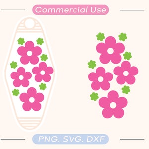 Retro daisy Motel keychain SVG, Funny quote svg, motel keychain SVG and PNG cut files, groovy retro svg, svg for keychain, flower svg file