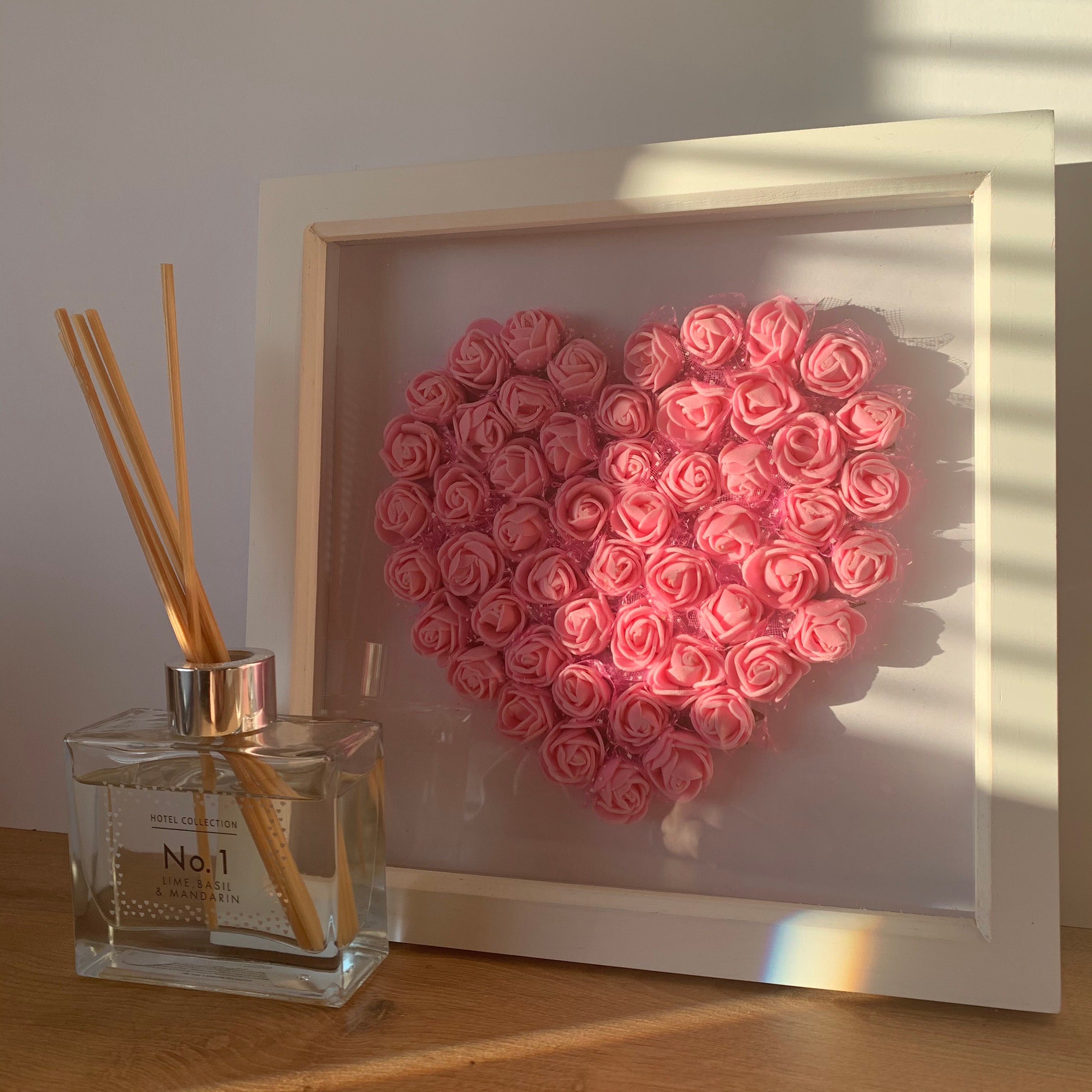 Foam Rose Flower Heart Frame Home Decor Perfect for Any Etsy
