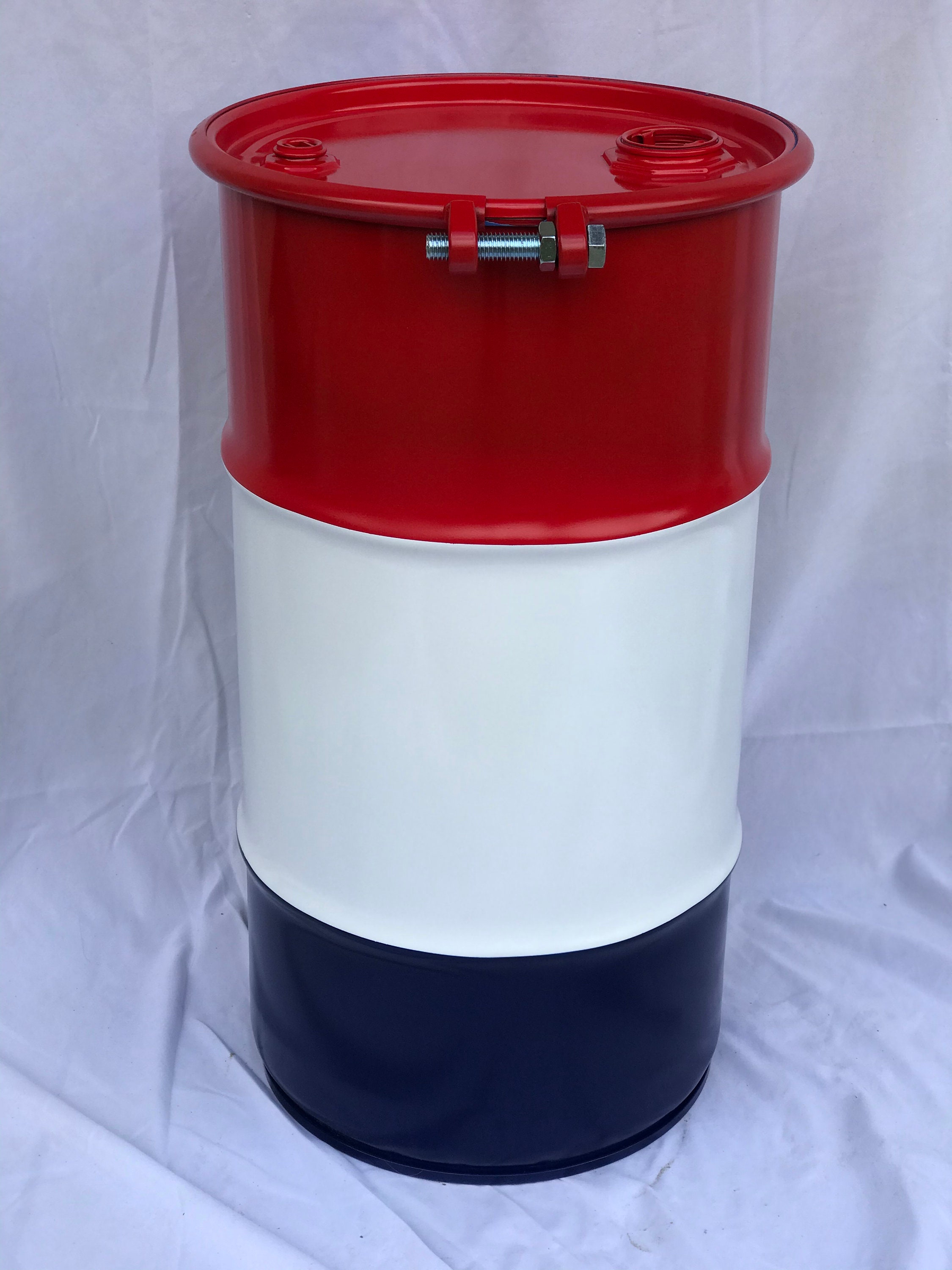 Vintage Racing 16 gallon Oil Drum Trash Can or Canister Etsy
