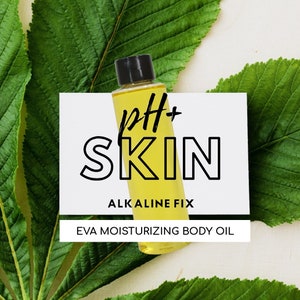 Eva Olio Corpo Idratante, Nutrimento ad alto contenuto minerale, Cura della pelle vegana alcalina, Illuminante, Giovinezza, Canapa, Calendula, Ortica, Oliva