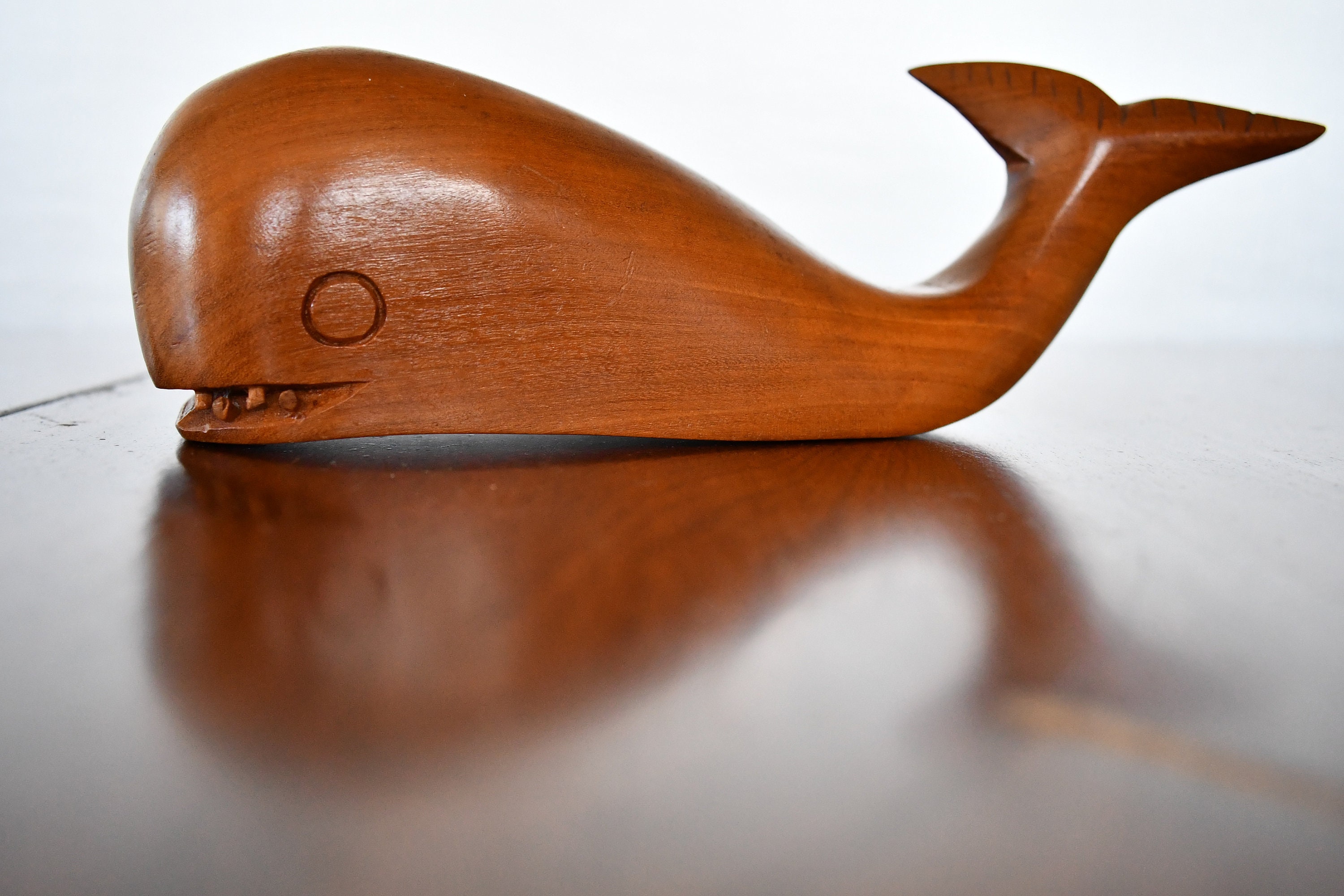Carved Wooden Whale - Etsy