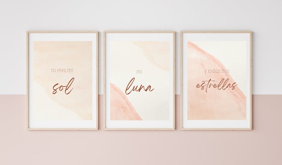 Spanish Nursery print Spanish Kid's room print digital download Spanish quote, MI SOL