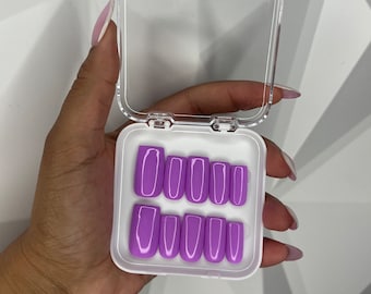 Purple Press On Nails