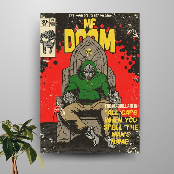 MF DOOM Comic Book Metal Fingers Dr Doom Poster 