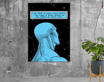 Mounted Canvas Dr. Manhattan quote