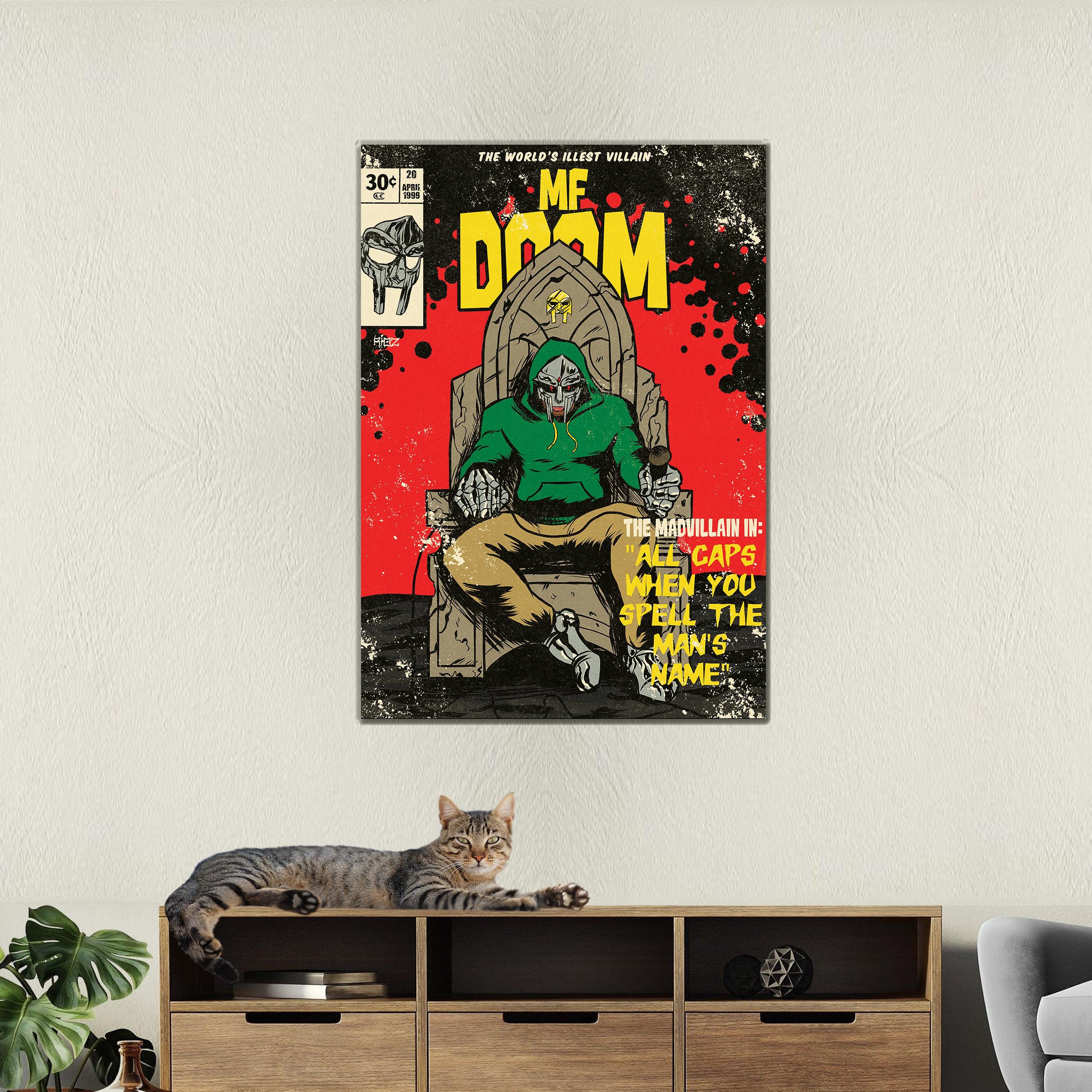Blockout Poster MF DOOM comic book Metal fingers Dr Doom