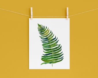 Watercolor Fern Print