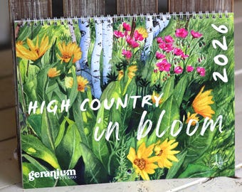 2026 Colorado Wildflower Calendar | Hand-Painted Mountain Art