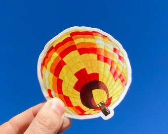Hot Air Balloon Vinyl Sticker | Water bottle | Laptop