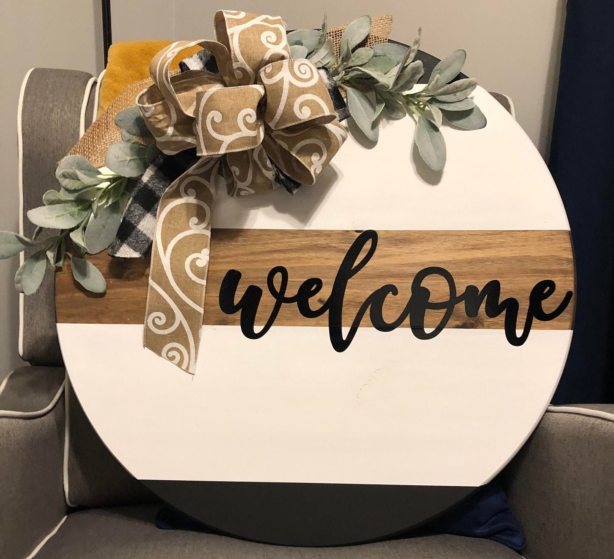 Sign Decor Round SignFront door Etsy