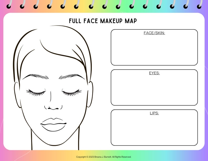 My Made up Life Makeup Maps - Etsy