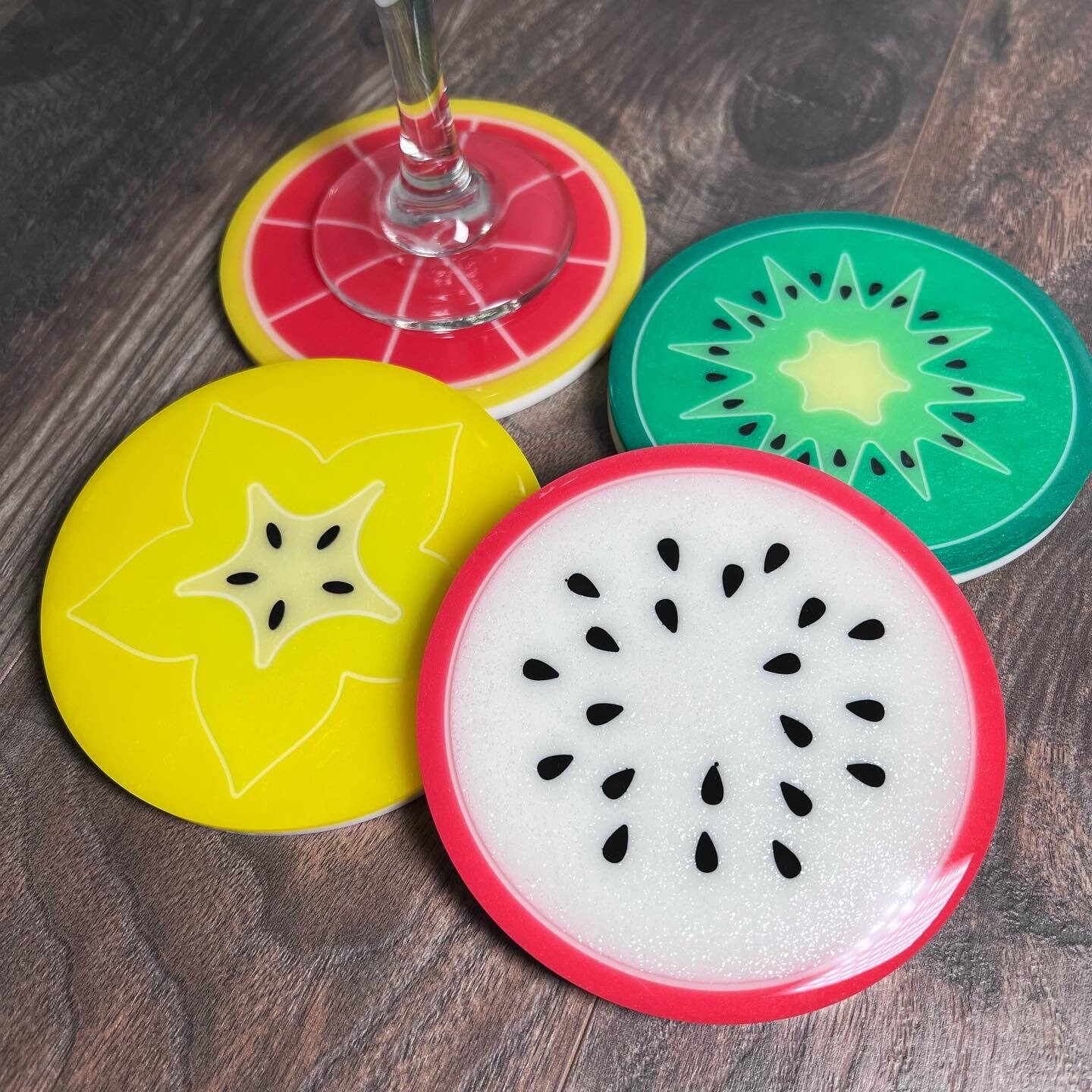 Kiwi Coasters - Etsy