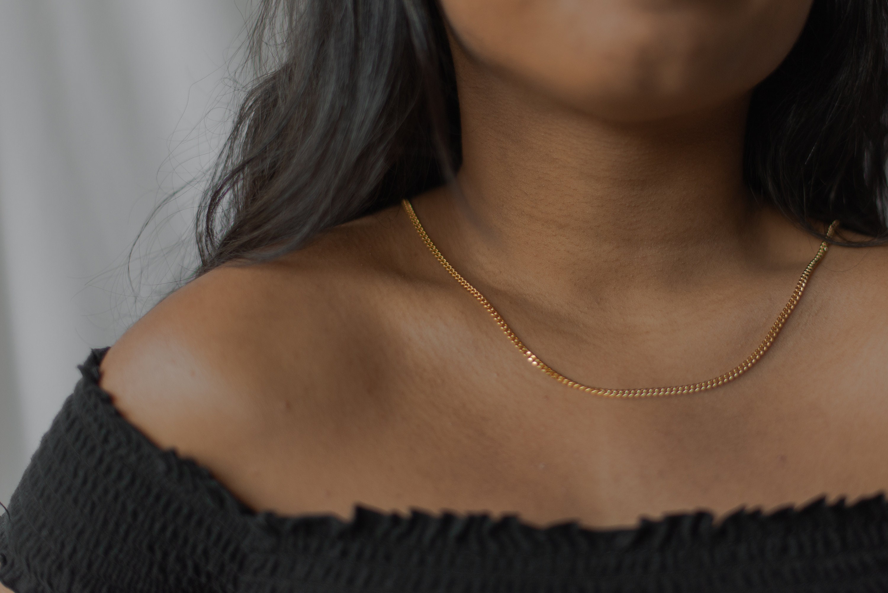 Handmade Drip Chain Necklace Customizable Length 24K Shiny Etsy