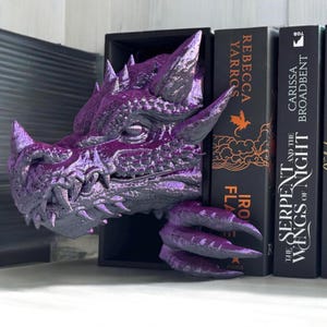 Dragon Book Nook Fourth Wing 3D Printed Bookshelf Decor Christmas Gift Fantasy Reader Bookcase Decoration Ideal Gift Acotar inspired