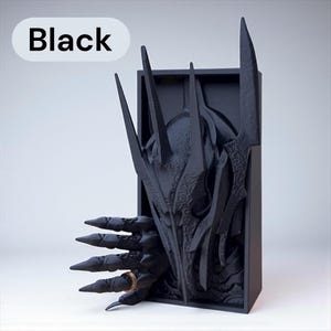 Sauron Book Nook: Hand-Painted Lord of the Rings Bookend, Dark Fantasy Decor Black