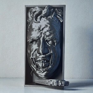 Leatherface Book Nook Insert – 3D Printed, Hand-Painted Horror Decor Black