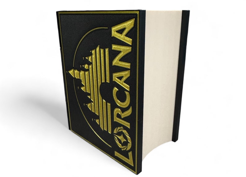 LORCANA Lore Book Deck Box for Cards and Tokens - RPG and Board Game Accessory - Unique Game Night Organizer Custom 3D-Printed