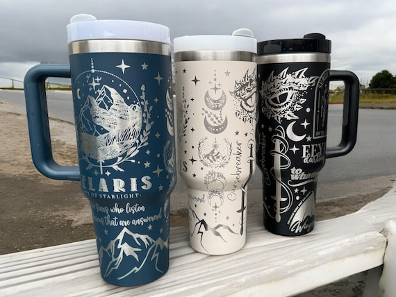 Velaris Starlight Engraved Tumbler: ACOTAR Fantasy Book Lover Gift