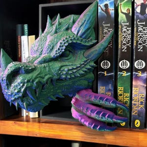 Dragon Book Nook : Fantasy Bookshelf Decor, ACOTAR Decor Fourth Wing Inspired image 6