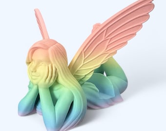 Pastel Fairy Book Display: Whimsical 3D Printed Book Holder