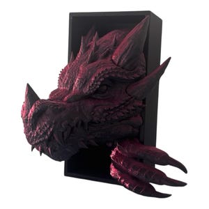 Dragon Book Nook : Fantasy Bookshelf Decor, ACOTAR Decor Fourth Wing Inspired image 9