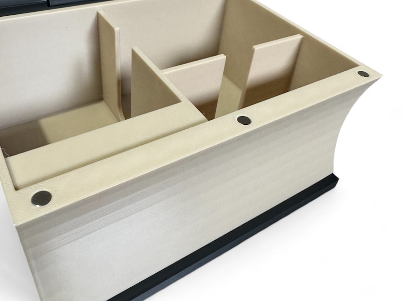 LORCANA Lore Book Deck Box for Cards and Tokens - RPG and Board Game Accessory - Unique Game Night Organizer Custom 3D-Printed
