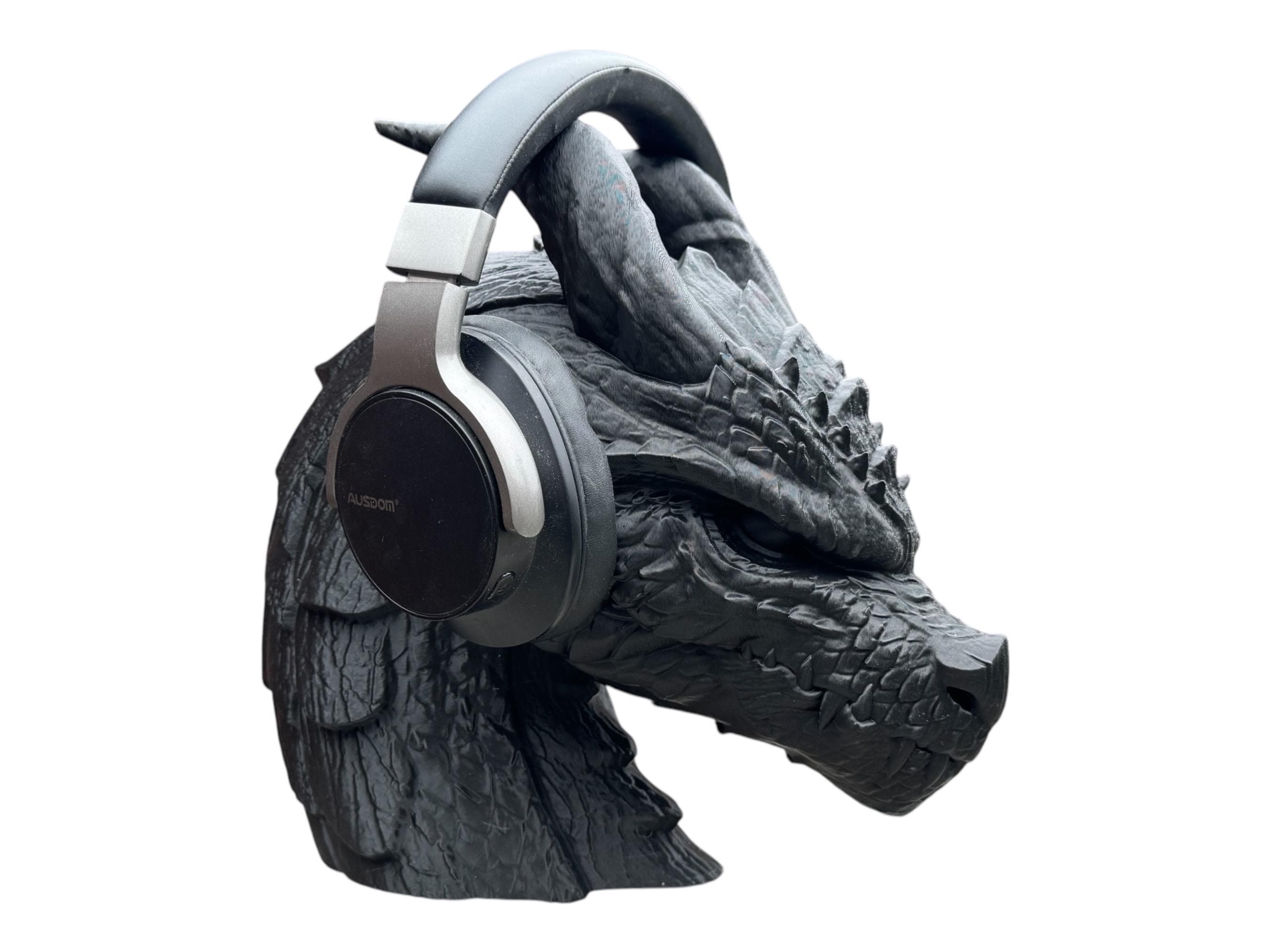 3D Printed Dragon Headphone Stand: Fantasy Gaming Desk Decor - Etsy