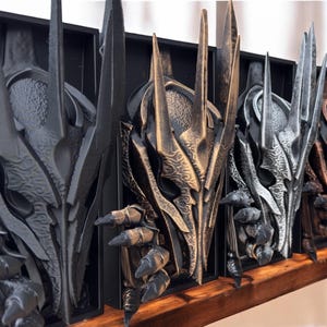 Sauron Book Nook: Hand-Painted Lord of the Rings Bookend, Dark Fantasy Decor image 1