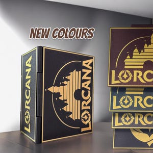 LORCANA Lore Book Deck Box für Karten und Token - Lorcana Trading Cards AufbewahrungsboxSpielzubehör - Einzigartiger Game Organizer Custom 3D-Druck