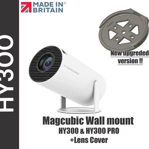 HY300/HY300 Pro Projector Wall Mount: 3D Printed Holder, Optional Lens Cover