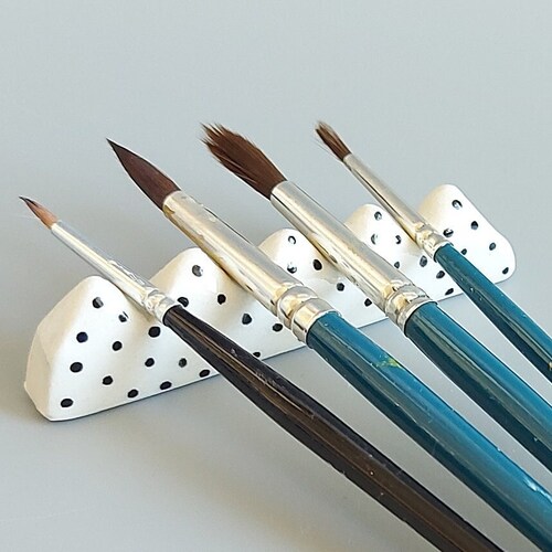 Ceramic Paint Brush Pen Rest Holder Etsy