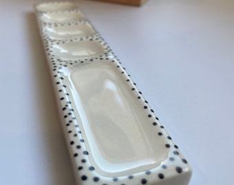 Paleta ceramiczna Hadmade, paleta do farb ceramicznych, ceramiczna paleta akwarelowa, unikatowa ręcznie robiona paleta ceramiczna