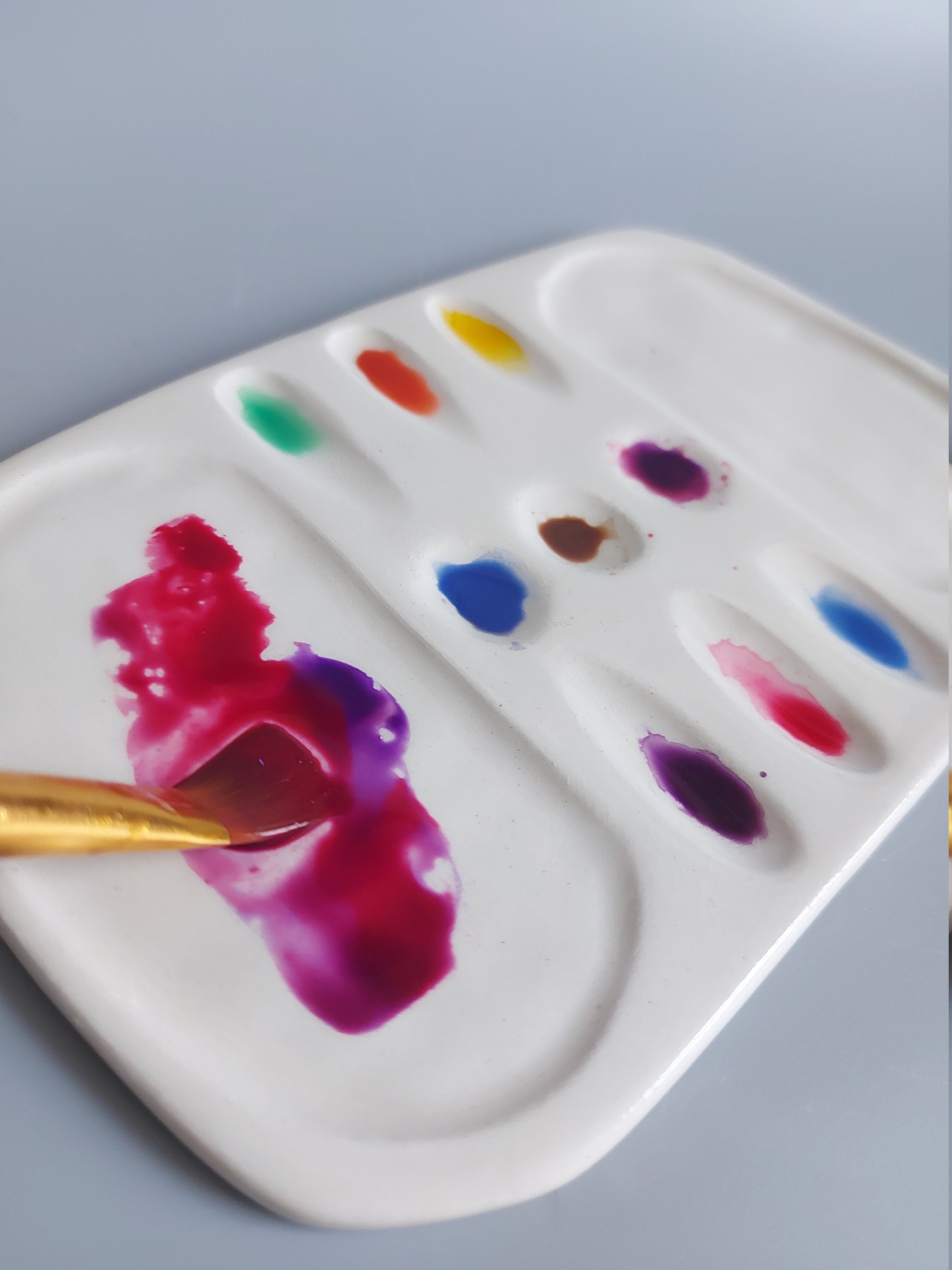 Ceramic Palette Watercolor Palette Mixing Tray Paint Palette